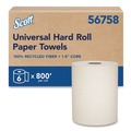 Perforated Roll & Hand Towels | Scott 56758 Essential 8 in. x 800 ft. 1.5 in. Core 1-Ply 100% Recycled Fiber Hard Roll Towel - Brown (6/Carton) image number 0