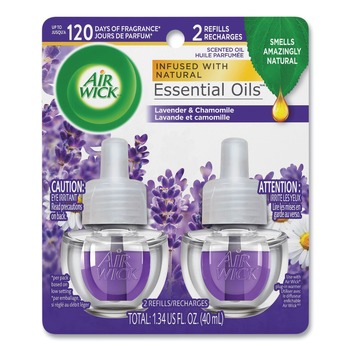 Air Wick 62338-78473 0.67 oz. Scented Oil Refill - Lavender and Chamomile (2/Pack)