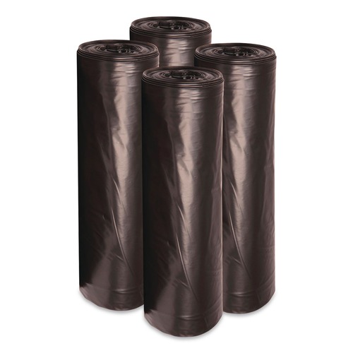 Low-Density Trash Bags | Boardwalk H8647HKKR01 43 in. x 47 in. 56 gal. 0.6 mil Low-Density Waste Can Liners - Black (100/Carton) image number 0