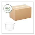 Food Containers & Lids | Vegware CF-DC-16 4.6 in. x 3 in. 16 oz. Compostable Plastic Round Deli Pots - Clear (500/Carton) image number 1