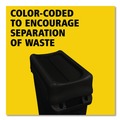 Waste Receptacle Lids | Rubbermaid Commercial FG267360BLA Slim Jim 11.38 in. x 20.5 in. x 5 in. Swing Lid - Black image number 4