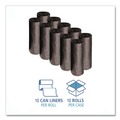 Low-Density Trash Bags | Boardwalk X7658SKKR01 38 in. x 58 in. 60 gal. 1.2 mil Recycled Low-Density Polyethylene Can Liners - Black (100/Carton) image number 4