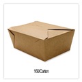 Food Containers & Lids | GEN KS10123 Reclosable 110 oz. Paper Take-Out Box - Kraft (160/Carton) image number 3