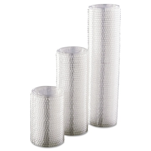 Souffle & Portion Cups | Dart PL200N PET Portion/Souffle Cup Lids - Clear (2500/Carton) image number 0