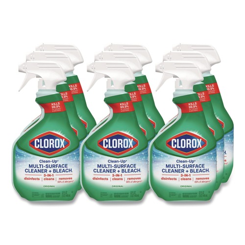 Disinfecting & Cleaning Solutions | Clorox CLO31221 32 oz. Clean-Up Multi-Surface Cleaner with Bleach - Original (9/Carton) image number 0