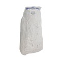 Mop Heads | Boardwalk BWK720R 20 oz. Economical Lie-Flat Rayon Fiber Mop Head - White (12/Carton) image number 1