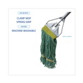 Mop Heads | Boardwalk BWK501GN 5 in. Headband Super Loop Cotton/Synthetic Fiber Wet Mop Head - Small, Green (12/Carton) image number 4
