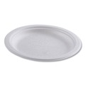Plates | Eco-Products EP-P016NFA Vanguard 6 in. diameter Renewable and Compostable Sugarcane Plates - White (1000/Carton) image number 1