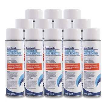 PAINT GRAFFITI AND GUM REMOVERS | Boardwalk 1041285 15 oz. Aerosol Spray Vandalism Mark Remover (12/Carton)