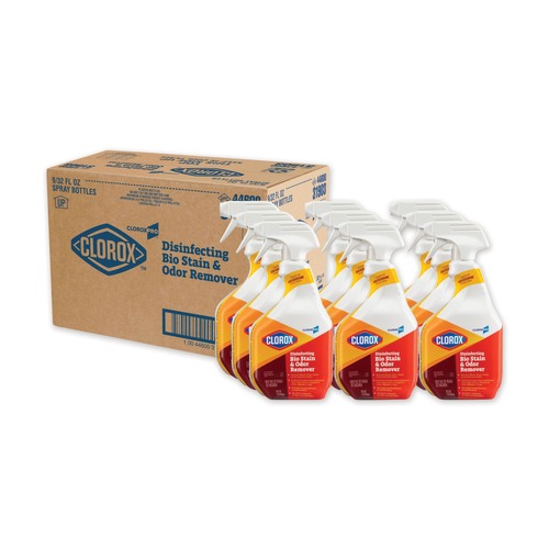 Disinfecting & Cleaning Solutions | Clorox 31903 32 oz. Spray Bottle Disinfecting Bio Stain and Odor Remover - Fragranced (9/Carton) image number 0