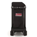 Perforated Roll & Hand Towels | Suncast Commercial HKC2002 24 in. x 62.13 in. x 49.75 in. 1-Shelf Plastic Partially Assembled Premium Housekeeping Cart - Black image number 4
