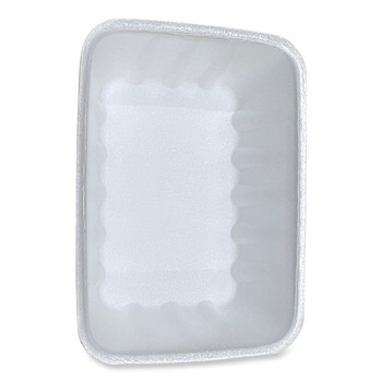 GEN 2WH 8.5 in. x 6.03 in. x 1.11 in. #2 Meat Trays - White (500/Carton)