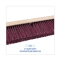 Brooms | Boardwalk BWK20318 3 in. Maroon Heavy-Duty Polypropylene Bristles 18 in. Brush Floor Brush Head image number 3