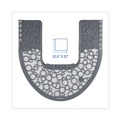 Safety Mats | Boardwalk FCMP000I006M0021430GRY 22 in. x 22 in. Non-Slip Rubber Commode Mat 2.0 Disposable Toilet Floor Mat - Gray/White (6/Carton) image number 3