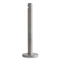 Smoking Receptacles | Rubbermaid Commercial FGR1SM 4 in. x 41 in. 0.9 gal. Round Steel Smoker's Pole - Silver image number 0