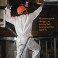 Clothing Protection | Ansell KCC38927 KGA35 Liquid and Particle Protection Elastic Wrist and Ankles Coveralls - Large/White (25/Carton) image number 3