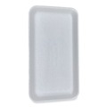 Food Containers & Lids | GEN 1525WH 14.5 in. x 8 in. x 0.75 in. #1525 Meat Trays - White (250/Carton) image number 0