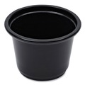 Cups | Boardwalk BWKPRTN1BL 1 oz. Polypropylene Souffle/Portion Cups - Black (2500/Carton) image number 2