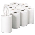 Perforated Roll & Hand Towels | Georgia Pacific Professional 28706 Pacific Blue Basic 7.88 in. x 350 ft. 1-Ply Nonperforated Paper Towels - White (12-Rolls/Carton) image number 0