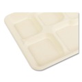 Food Trays & Liners | Boardwalk TL-15-TBW-NPFA 8.26 in. x 0.98 in. x 10.9 in. 5-Compartment Bamboo/Sugarcane Bagasse PFAS-Free Food Tray - Tan (500/Carton) image number 4