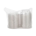 Food Storage Containers & Lids | Dart CTR48BD 48 oz. 8.9 in. Diameter x 3.4 in. Height Tamper-Resistant/Evident Plastic Bowls with Dome Lid - Clear (100/Carton) image number 1