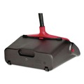 Dust Pans | Nexstep Commercial Products 96208 30 in. Handle 13 in. x 35 in. Maxi-Plus Plastic Lobby Dust Pan with Rear Wheels - Black (6/Carton) image number 2