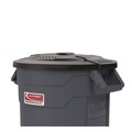 Waste Receptacle Lids | Suncast Commercial TCU32GLIDD Utility Trash Can Lid for 32 gal Trash Can, 22.22-in Diameter x 3-in, Black image number 1