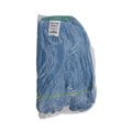 Mop Heads | Boardwalk BWK502BLNB Super Loop Wet Cotton/Synthetic Mop Head - Medium, Blue image number 1