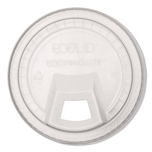 Cup Lids | Eco-Products EP-FLCS 1000-Piece/Carton GreenStripe 9 - 24 oz. Cold Cup Sip Lids - Clear image number 0