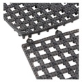 Racks & Shelving | San Jamar VM5280BK Versa-Mat 12 in. x 12 in. x 0.25 in. Bar-Shelf Plastic Liner - Black (24/Carton) image number 2