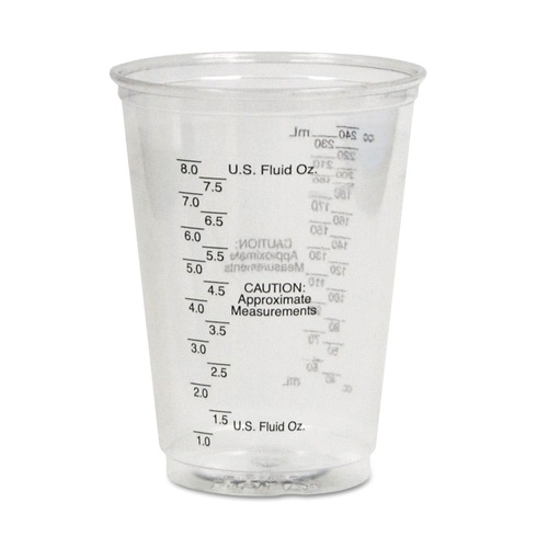 Medical Cups & Accessories | Dart TP10DGM 10 oz. Graduated Plastic Medical and Dental Cups - Clear (1000/Carton) image number 0
