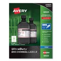 Perforated Roll & Hand Towels | Avery 60525 UltraDuty 2 in. x 4 in. GHS Chemical Waterproof and UV Resistant Labels - White (500/Pack) image number 0