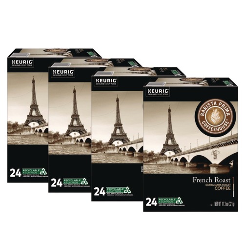 Coffee - Caffeinated | Barista Prima Coffeehouse 5000330092 Coffee K-Cups Pack - French Roast (96/Carton) image number 0
