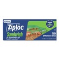 Resealable Bags | Ziploc 383179 1.2 mil. 6.5 in. x 5.88 in. Resealable Sandwich Bags - Clear (40/Box) image number 0