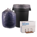Low-Density Trash Bags | Boardwalk X7658DCKR01 38 in. x 58 in. 60 gal. 1.4 mil Low Density Can Liners - Clear (100/Carton) image number 1