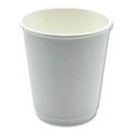 Cups | Boardwalk BWKDW8HCUPPK 8 oz. Double-Walled Paper Hot Cups - White (25/Pack) image number 1
