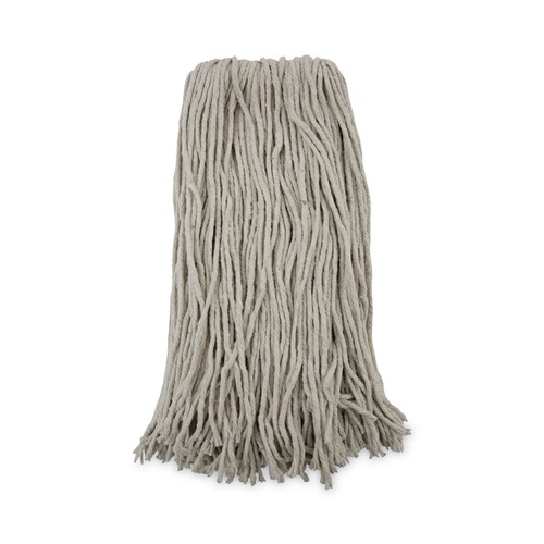 Mop Heads | Boardwalk BWK220CCT 20 oz. Premium Cut-End Cotton Wet Mop Heads - White (12/Carton) image number 0