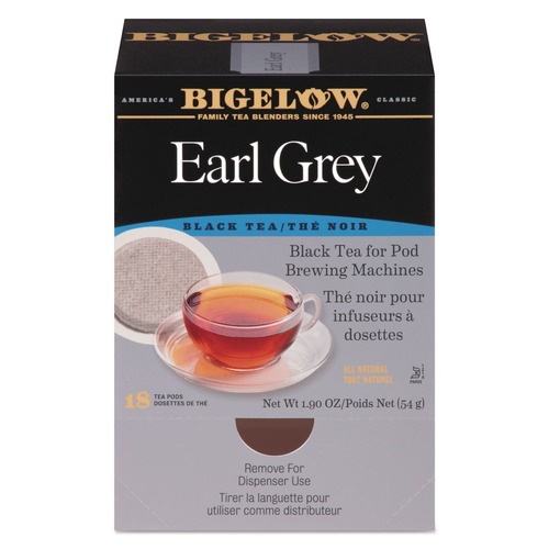 Tea | Bigelow RCB08906 1.90 oz. Black Tea Pods - Earl Grey (18/Box) image number 0