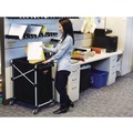 Carts | Rubbermaid Commercial 1881749 4.98 cu ft. 20.33 in. x 24.1 in. x 34 in. Collapsible X-Cart - Black/Silver image number 3