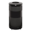 Indoor Waste Receptacles | Rubbermaid Commercial FGS3ETBKPL 25 gal. Classics Perforated Steel Open Top Receptacle - Black image number 0