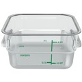 Food Storage Containers & Lids | Carlisle 1195007 7.13 in. x 7.13 in. x 3.8 in. 2 qt. Squares Polycarbonate Food Storage Container - Clear image number 1