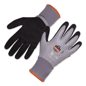 WORK AND WELDING GLOVES | Ergodyne 17633 ProFlex 7501 Coated Waterproof Winter Gloves - Medium Gray (1-Pair)