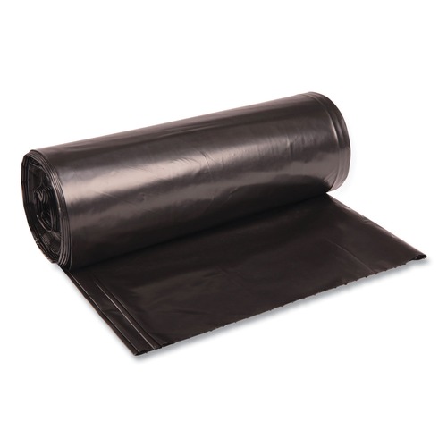 Low-Density Trash Bags | Boardwalk X7658WKKR02 38 in. x 58 in. 60 gal. 2 mil Recycled Low-Density Polyethylene Can Liners - Black (100/Carton) image number 0