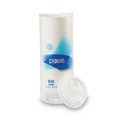 Cup Lids | Dixie 9542500DX Dome Lid For 10 oz to 16 oz Perfectouch Cups and 12 oz to 20 oz WiseSize Hot Cups - White (500/Carton) image number 2