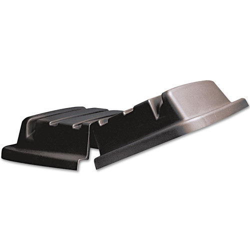 Waste Receptacle Lids | Rubbermaid Commercial FG461300BLA Hinged Dome Lid for Cube Truck - Black image number 0