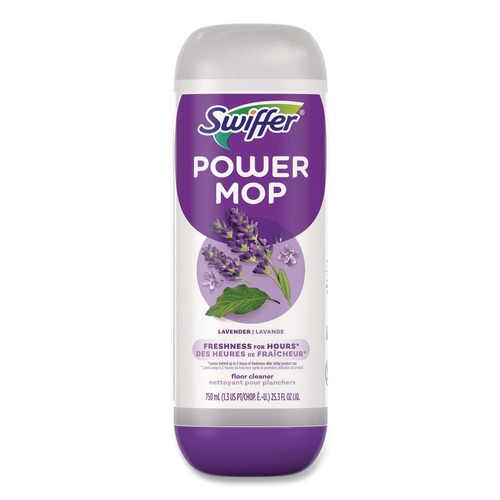 Floor Cleaners | Swiffer 80734047 25.3 oz PowerMop Cleaning Solution and Pads Refill Pack - Lavender (4/Carton) image number 0