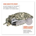 Head & Face Protection | Ergodyne 12478 Chill-Its 6615 One Size Fits Most High-Performance Bandana Doo Rag with Terry Cloth Sweatband - Camo image number 2