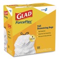 Drawstring & Kitchen Bags | Glad 78526 Tall 13 gal. 24 in. x 27.38 in. Kitchen Drawstring Trash Bags - Gray (100 Bags/Box, 4 Boxes/Carton) image number 1