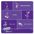 Mop Heads | Swiffer 08443 WetJet 11.3 in. x 5.4 in. System Cloth Refills - White (24-Piece/Box, 4 Boxes/Carton) image number 5