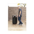 Smoking Receptacles | Safco 9474BL Canmeleon 15-Gallon Polyethylene Recessed Panel Receptacles - Black image number 3